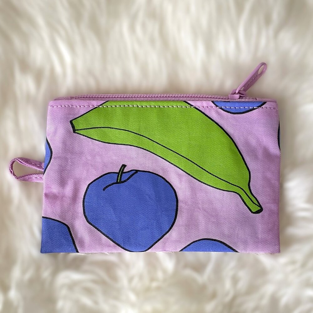 NWOT Baggu Flat Pouch Small - Apple & Banana (Still Life)